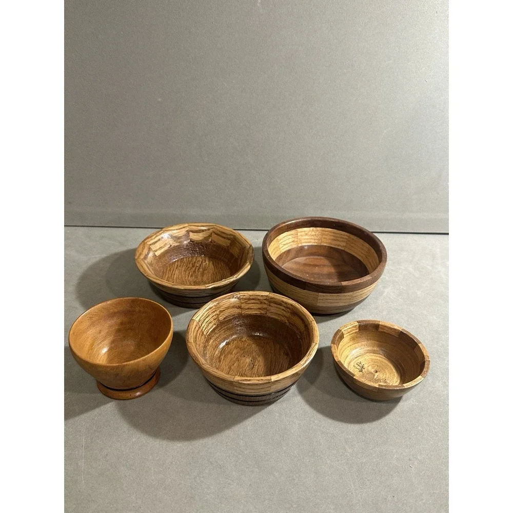 Vintage Handmade‎ Wooden Dish Lot